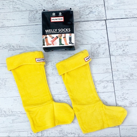 hunter yellow wellies